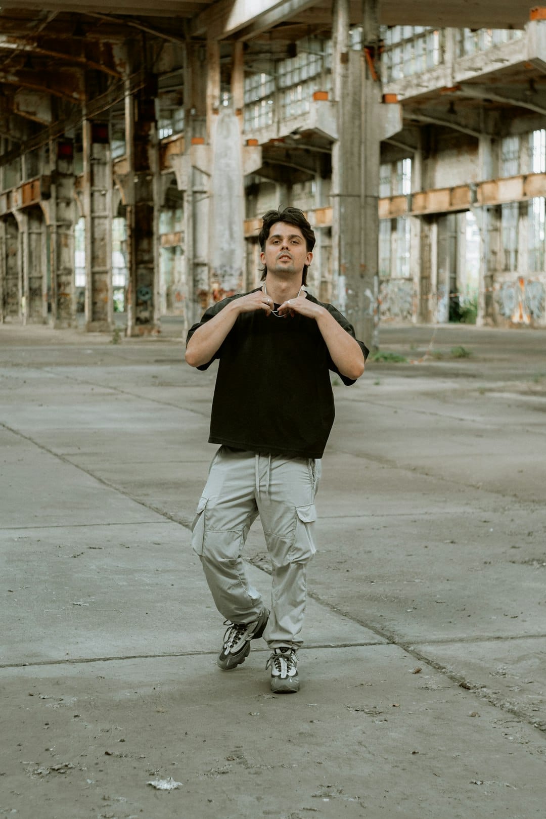 Portrait editorial streetwear campaign photograph for DOTX