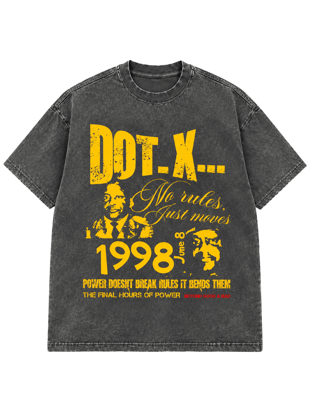 DX 1998 Abacha Tee GRay Stone wash